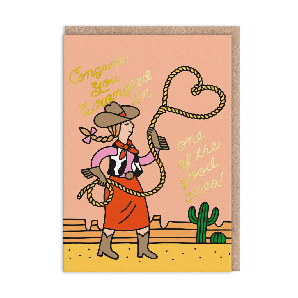 Ohh Deer Wrangled A Good One Engagement Card