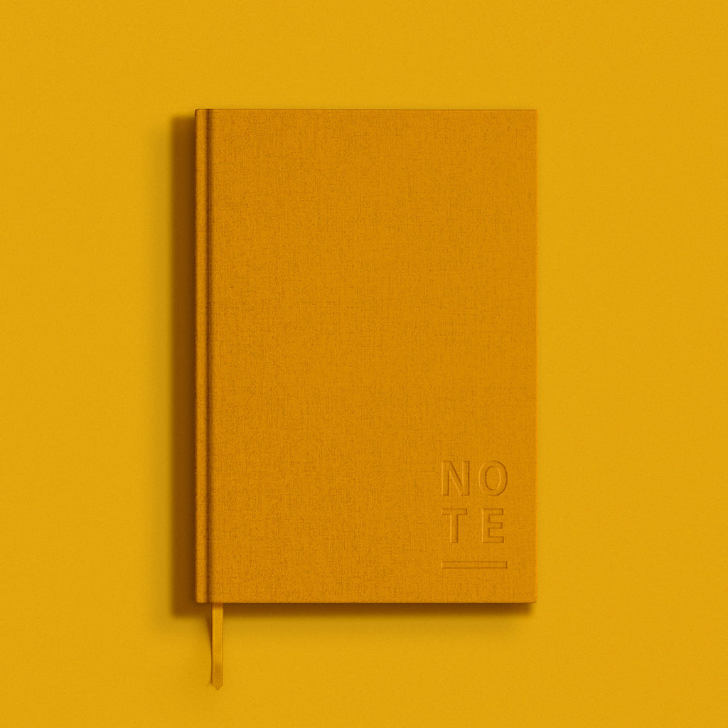 1973 Blank Canvas Yellow A5 Lined Notebook