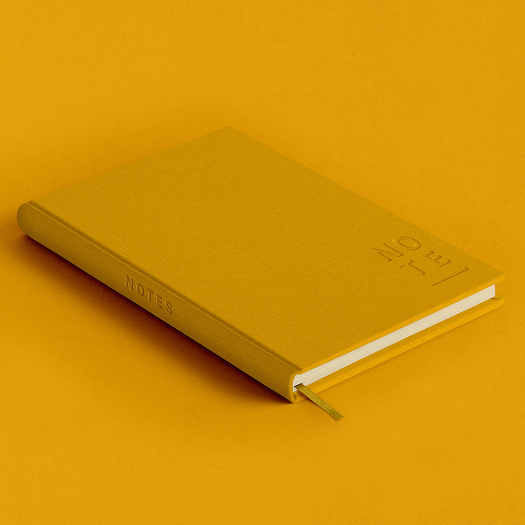 1973 Blank Canvas Yellow A5 Lined Notebook