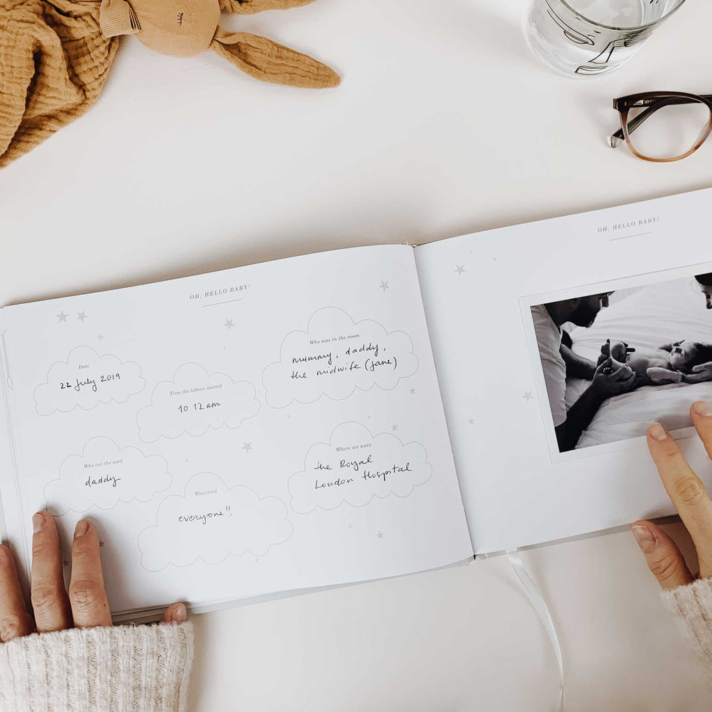 Blush And Gold - Baby Memory Book - Safari (Cloth) - New Parents Keepsake