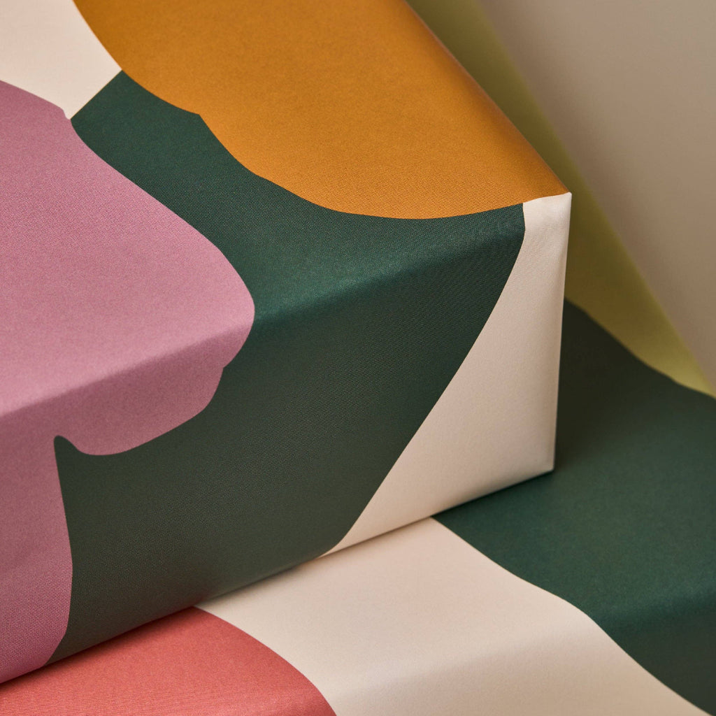 Colorful abstract pattern on a geometric background