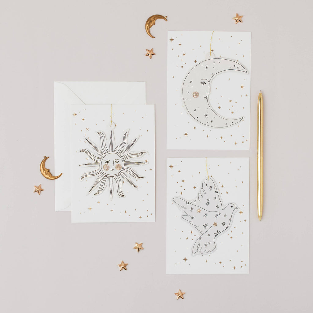 Katie Housley - DOVE PAPERCUT CHRISTMAS DECORATION WITH POSTCARD & ENVELOPE Christmas Card