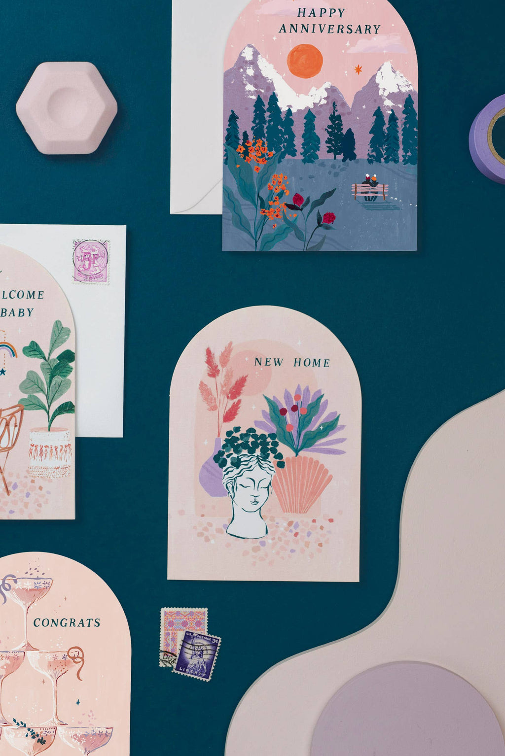Sister Paper Co. Dried Flowers New Home Card