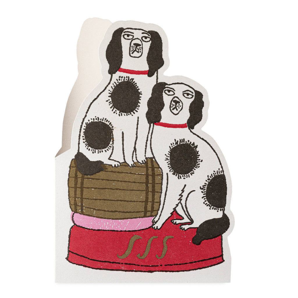 Illustration of two dogs on a white background