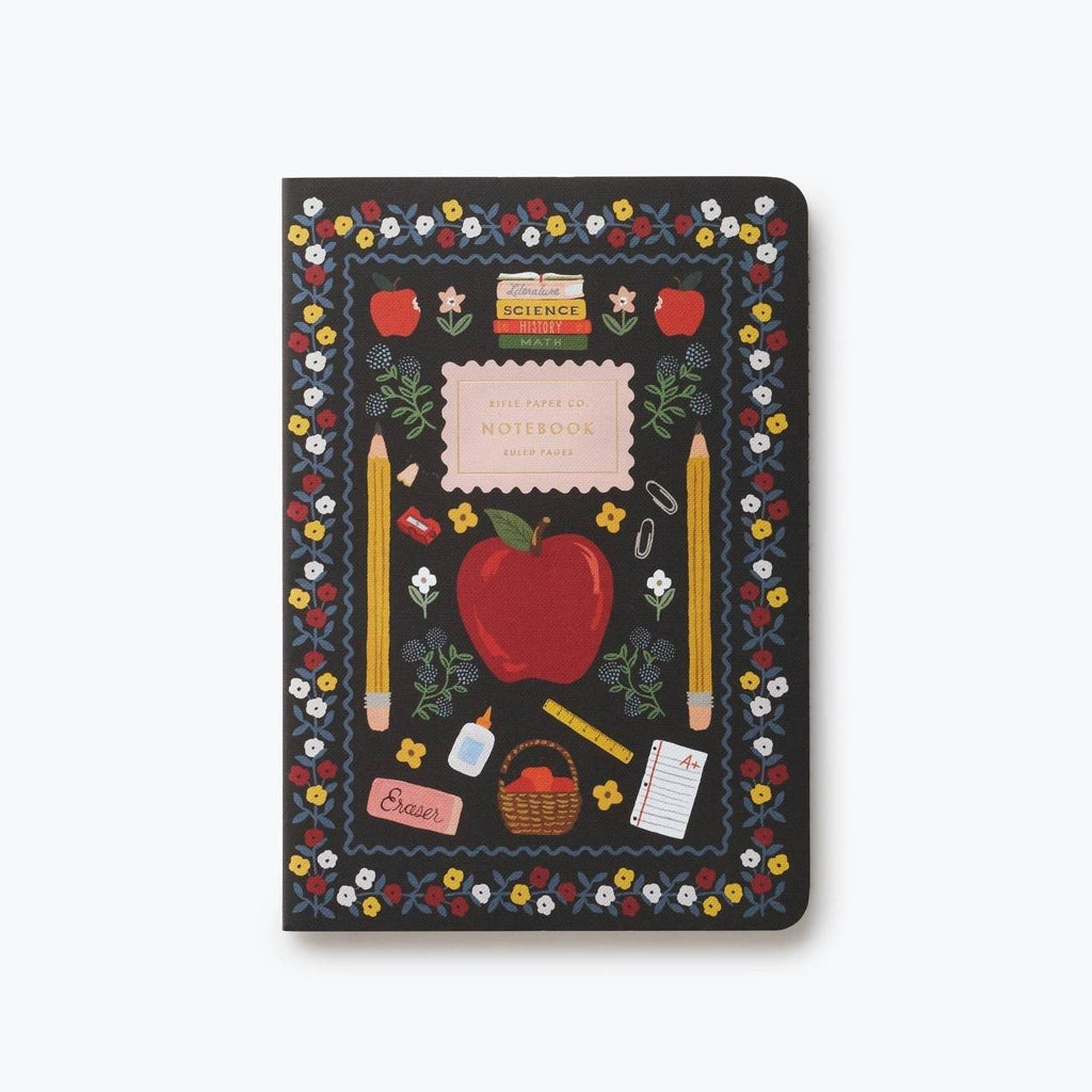 Rifle Paper Co - Assorted Set of 3 Schoolhouse Notebooks