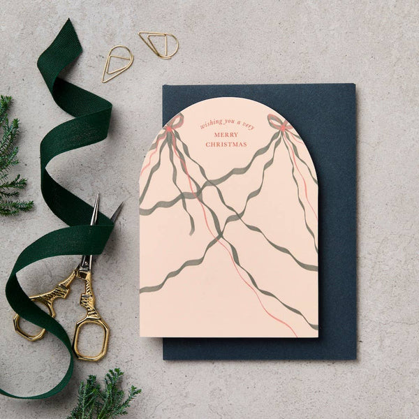 Katie Leamon - Wishing You A very Merry Christmas Arch Streamers Card