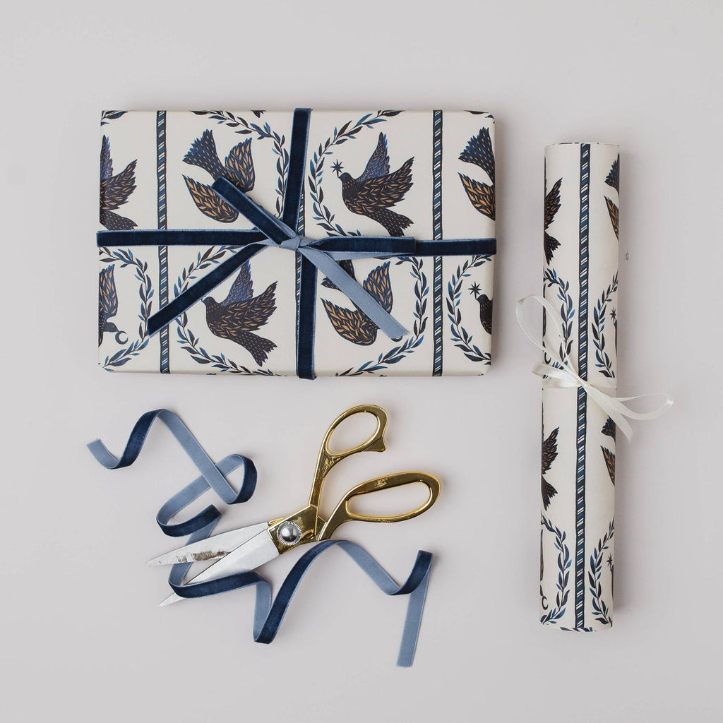 Katie Housley - DOVE STARS CHRISTMAS BOTANICAL LUXURY GIFT WRAP PAPERS