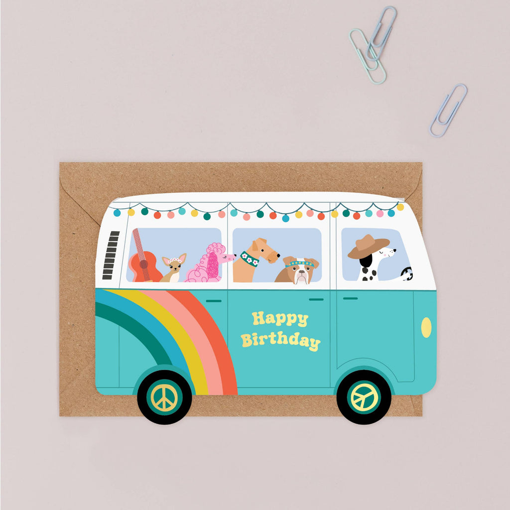 Mifkins - Paws on Tour Birthday Card