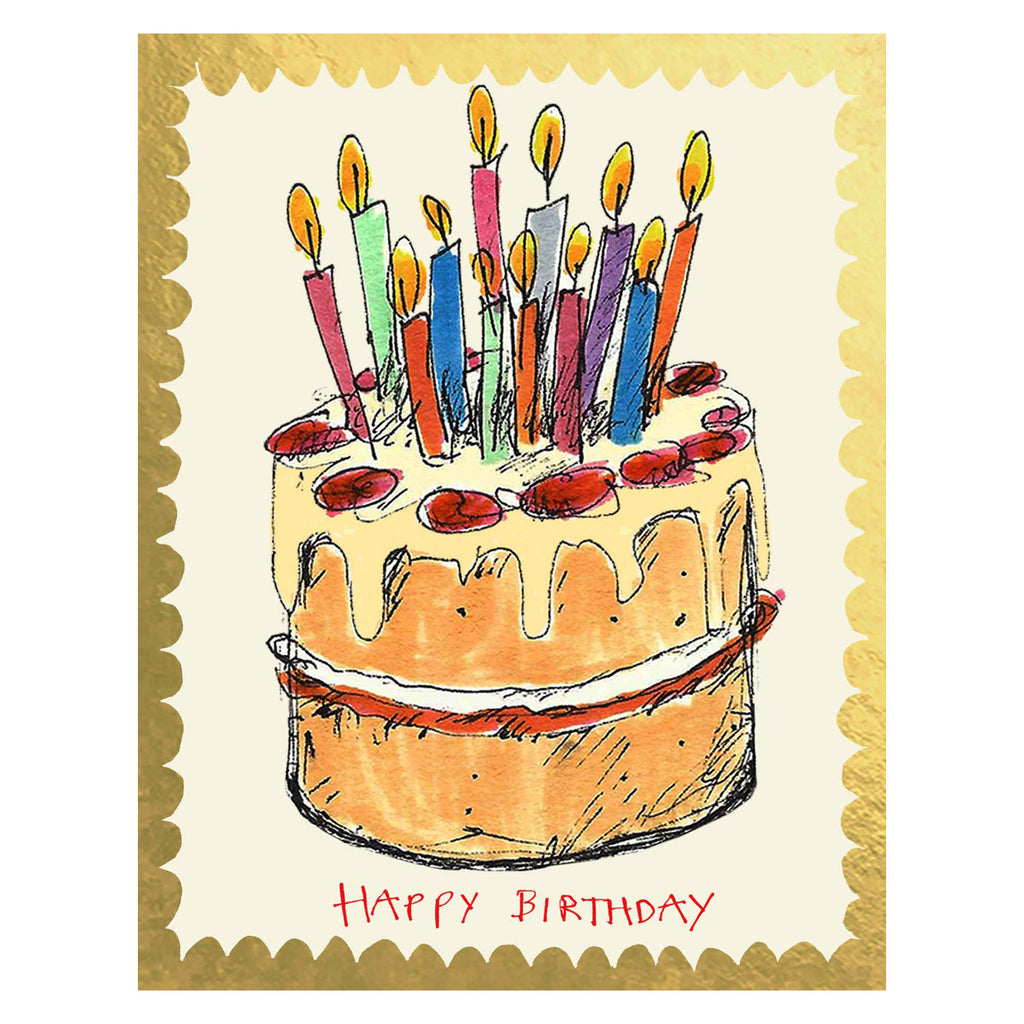 Poet and Painter - 'Happy Birthday Cake' Card