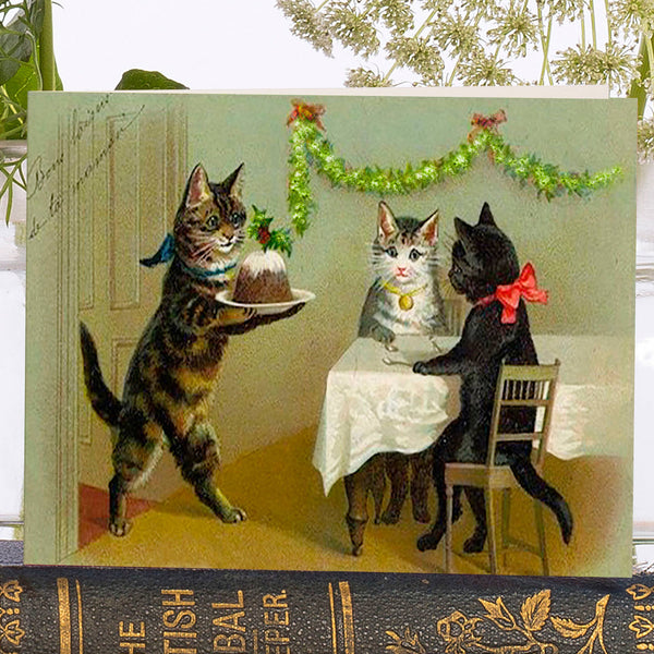 Madame Treacle - Cat Christmas Pud Card