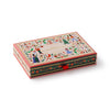 Decorative jewelry box with colorful designs on a white background