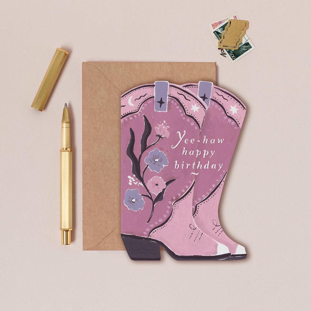 Sister Paper Co. Cowboy Boots Birthday Card