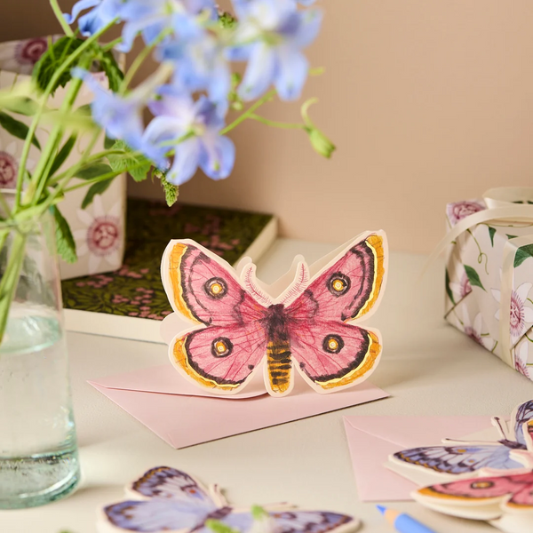 Wanderlust Paper Co. Pink Moth Mini Card