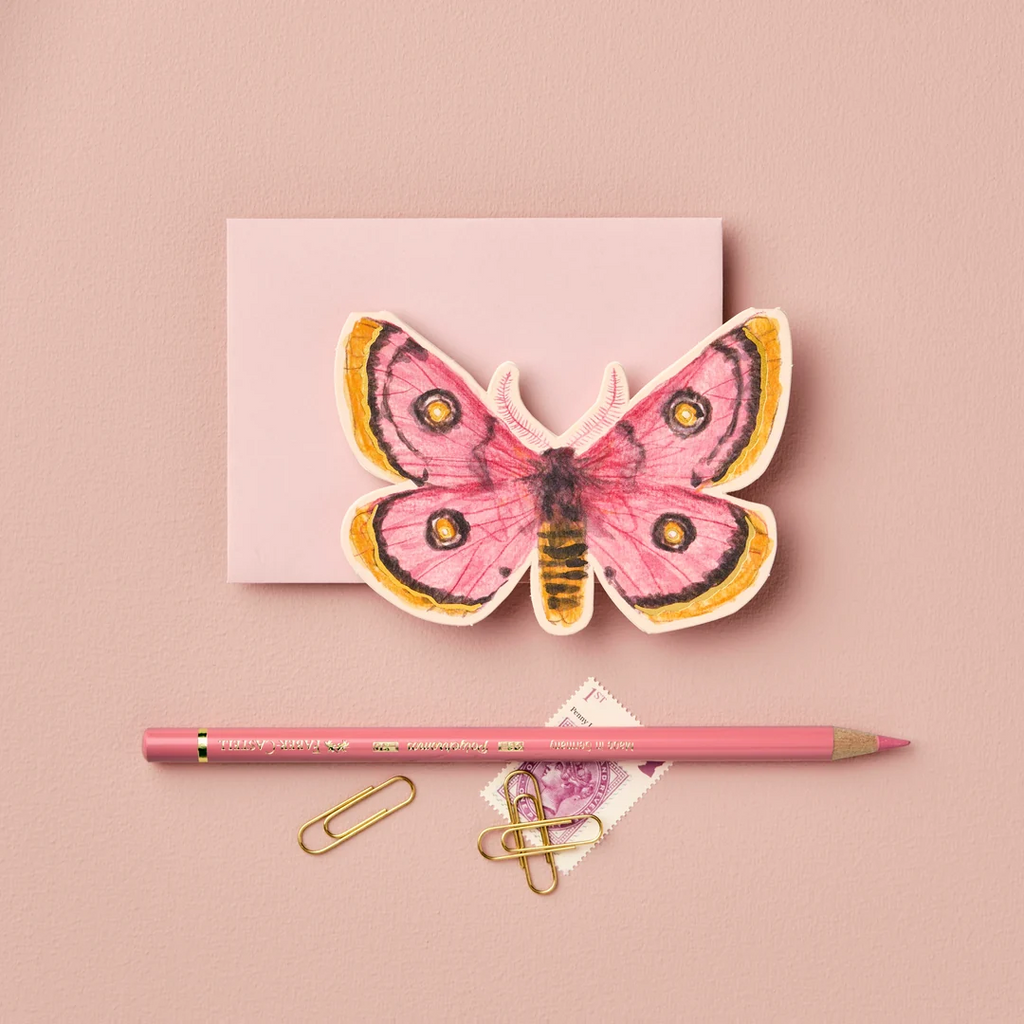 Wanderlust Paper Co. Pink Moth Mini Card