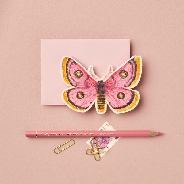 Wanderlust Paper Co. Pink Moth Mini Card