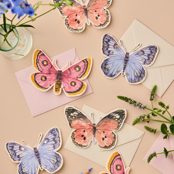 Wanderlust Paper Co. Blue Butterfly Mini Card