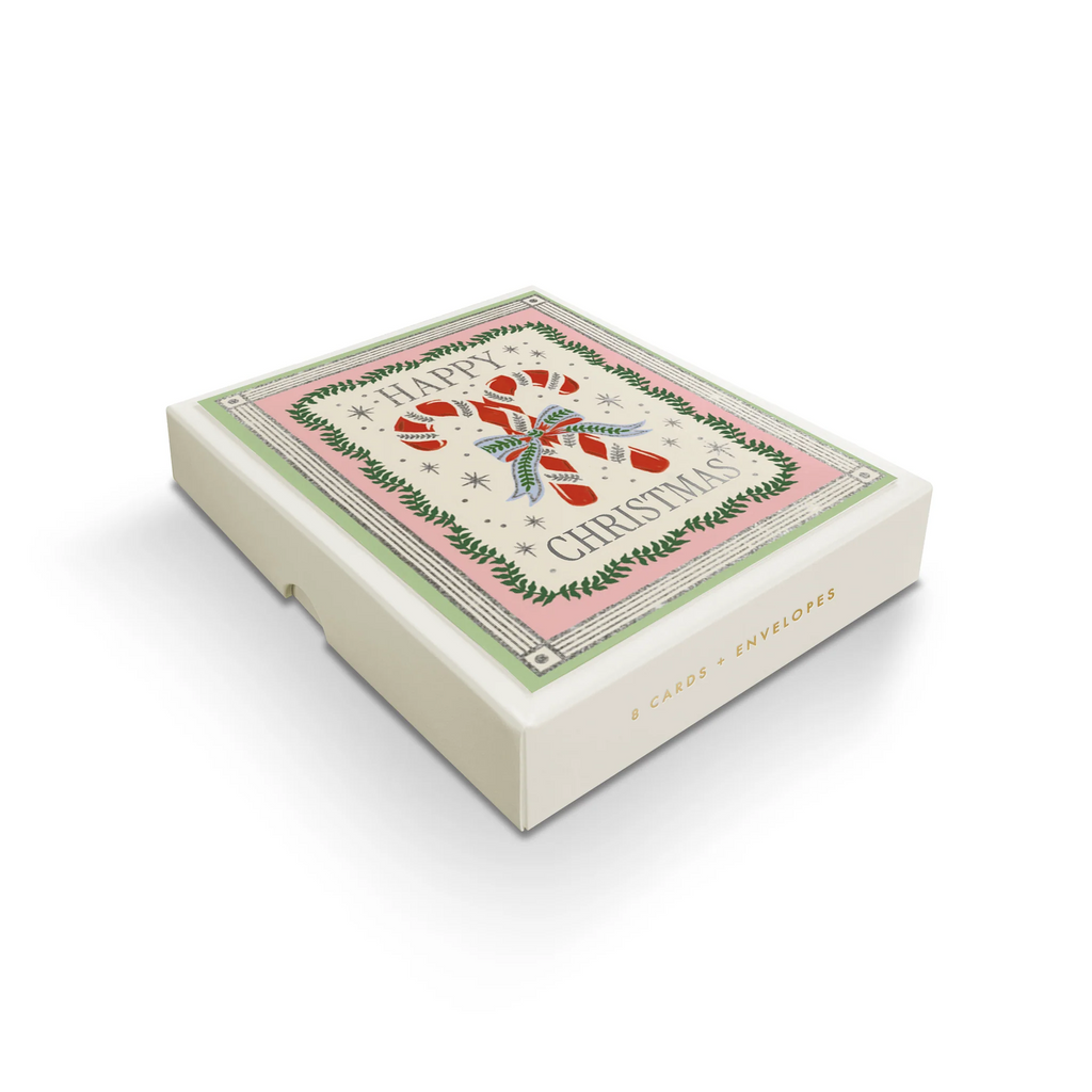 Rifle Paper Co. - Candy Cane Christmas Card BOX SET