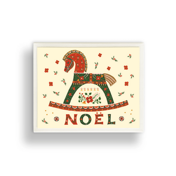 Rifle Paper Co. - Noel Rocking Horse Christmas Card BOX SET