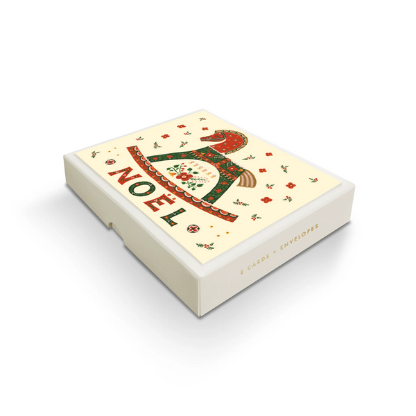 Rifle Paper Co. - Noel Rocking Horse Christmas Card BOX SET