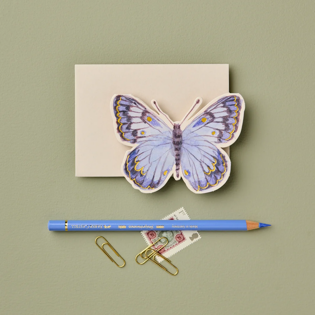 Wanderlust Paper Co. Blue Butterfly Mini Card