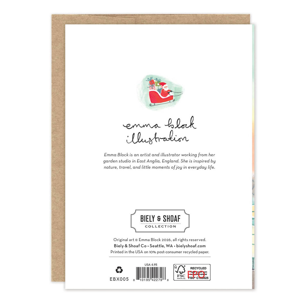 Biely & Shoaf - Santa In Flight Christmas Card