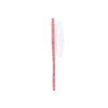 White toothbrush with red bristle head on a white background