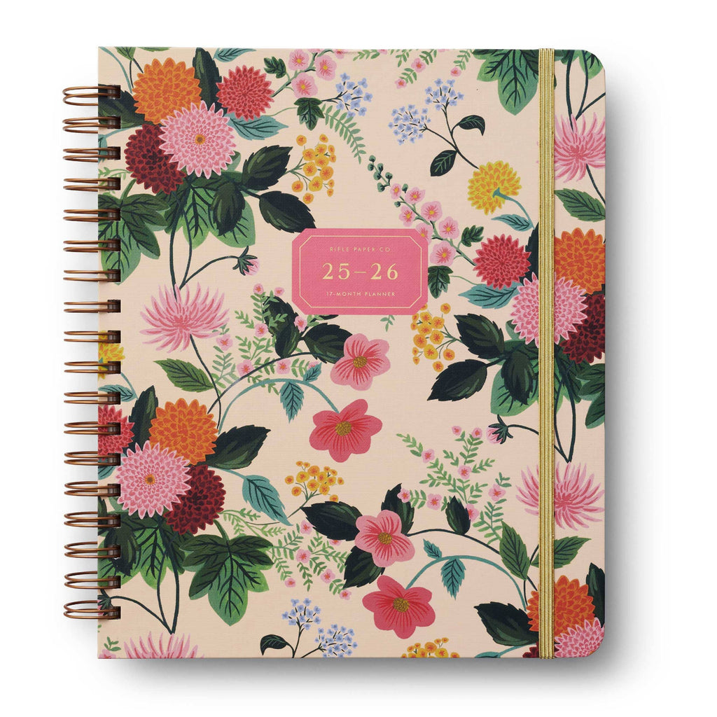 Rifle Paper Co - 2025-2026 Dahlia 17-Month Academic Hardcover Spiral Planner