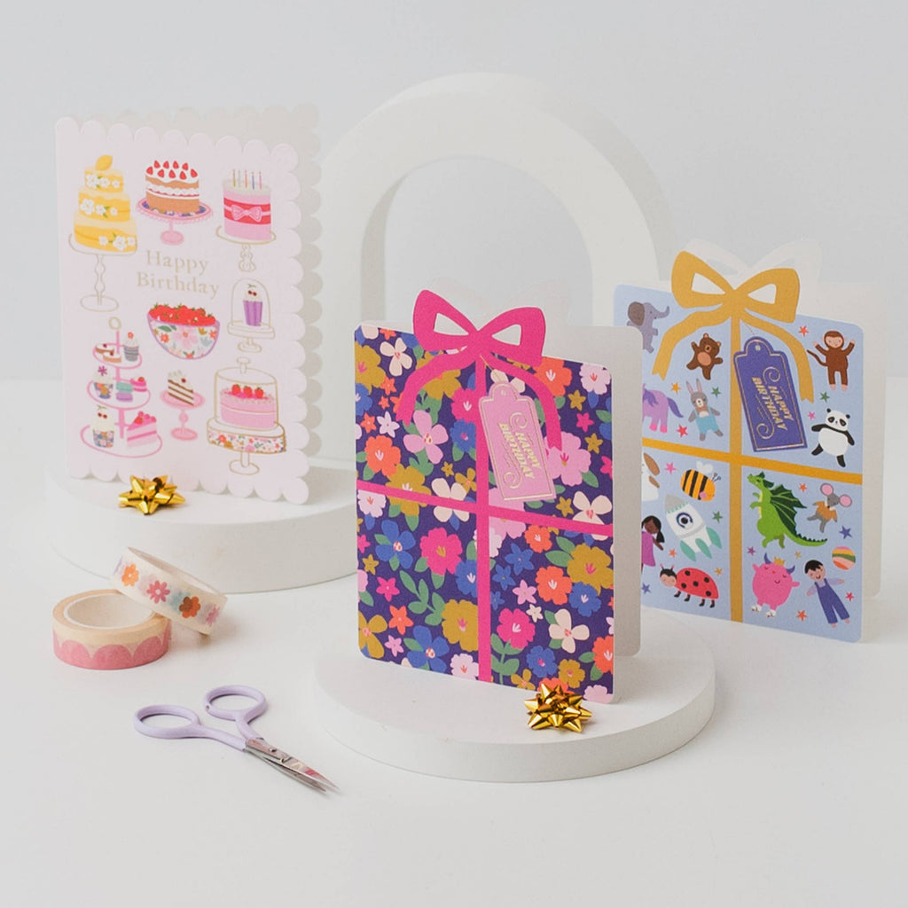 Mifkins - Wrapped in Wonder Present Birthday Card