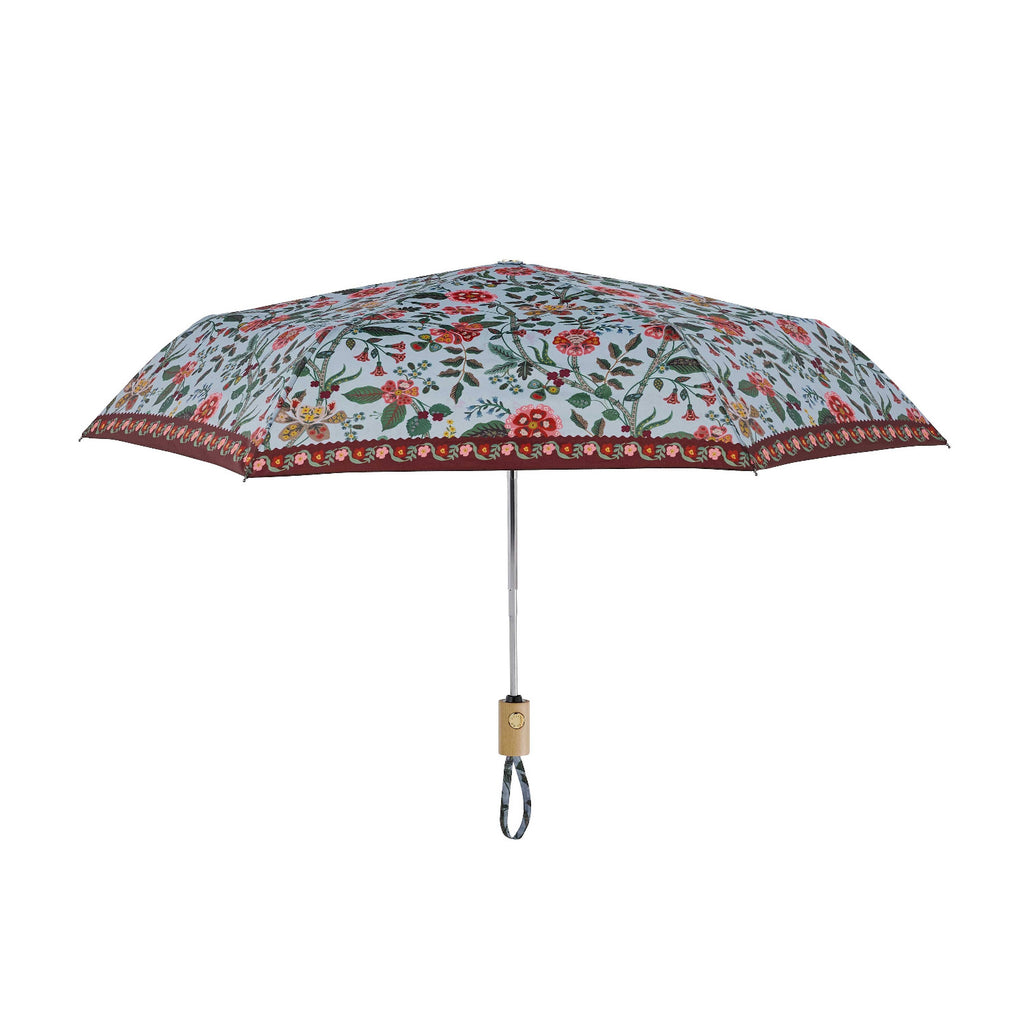 Floral patterned umbrella on a white background