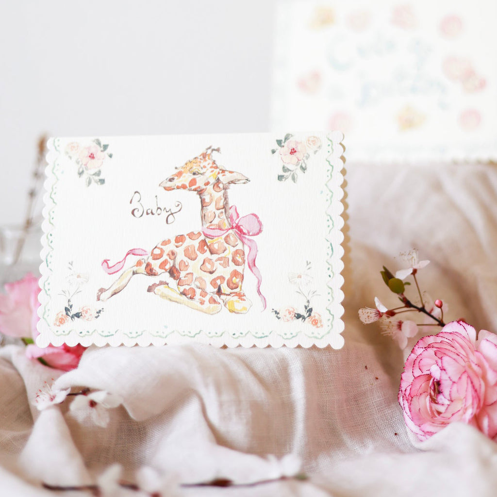 Sophie Amelia Creates - Baby Giraffe New Baby Card