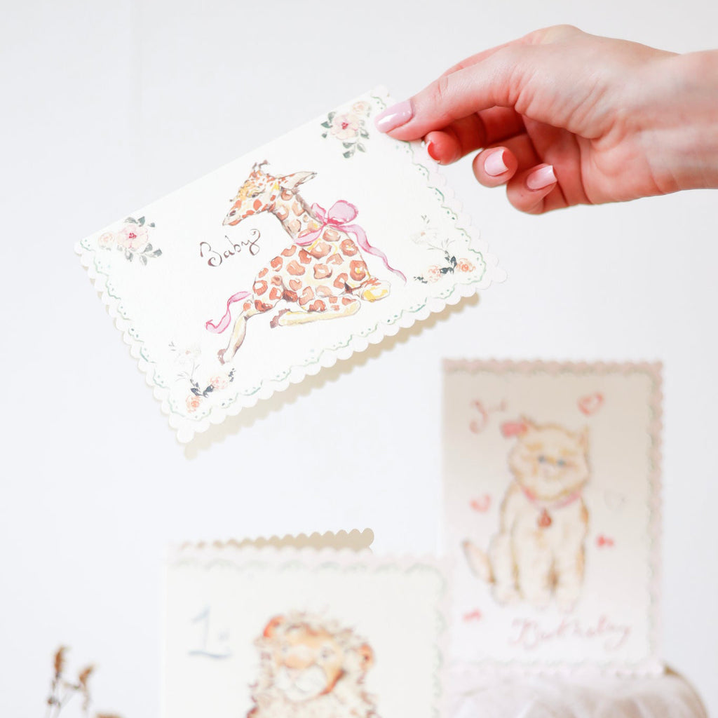 Sophie Amelia Creates - Baby Giraffe New Baby Card