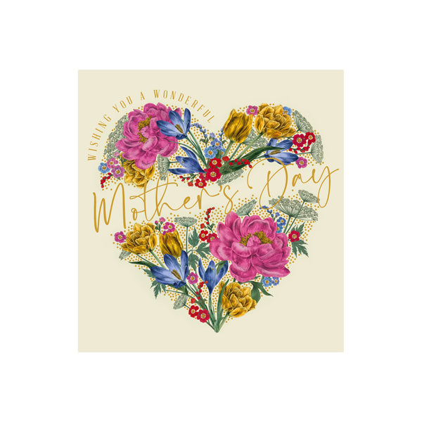 The Art File Floral Heart Mother's Day Card