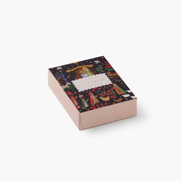 Decorative box with festive design on a white background