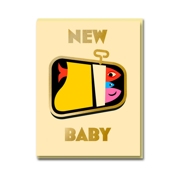 Bureau Alice Sardines New Baby Card