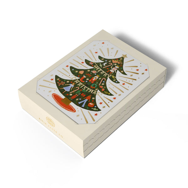 Rifle Paper Co. Nutcracker Tree Christmas Card SET