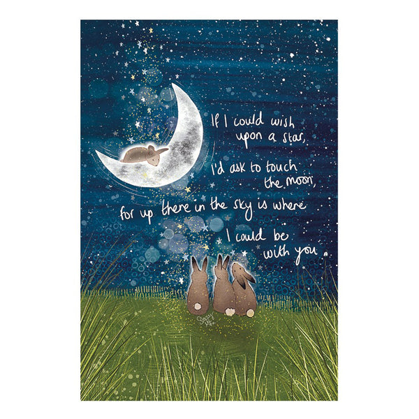 The Art File Rabbits Wish Upon A Star Sympathy Card
