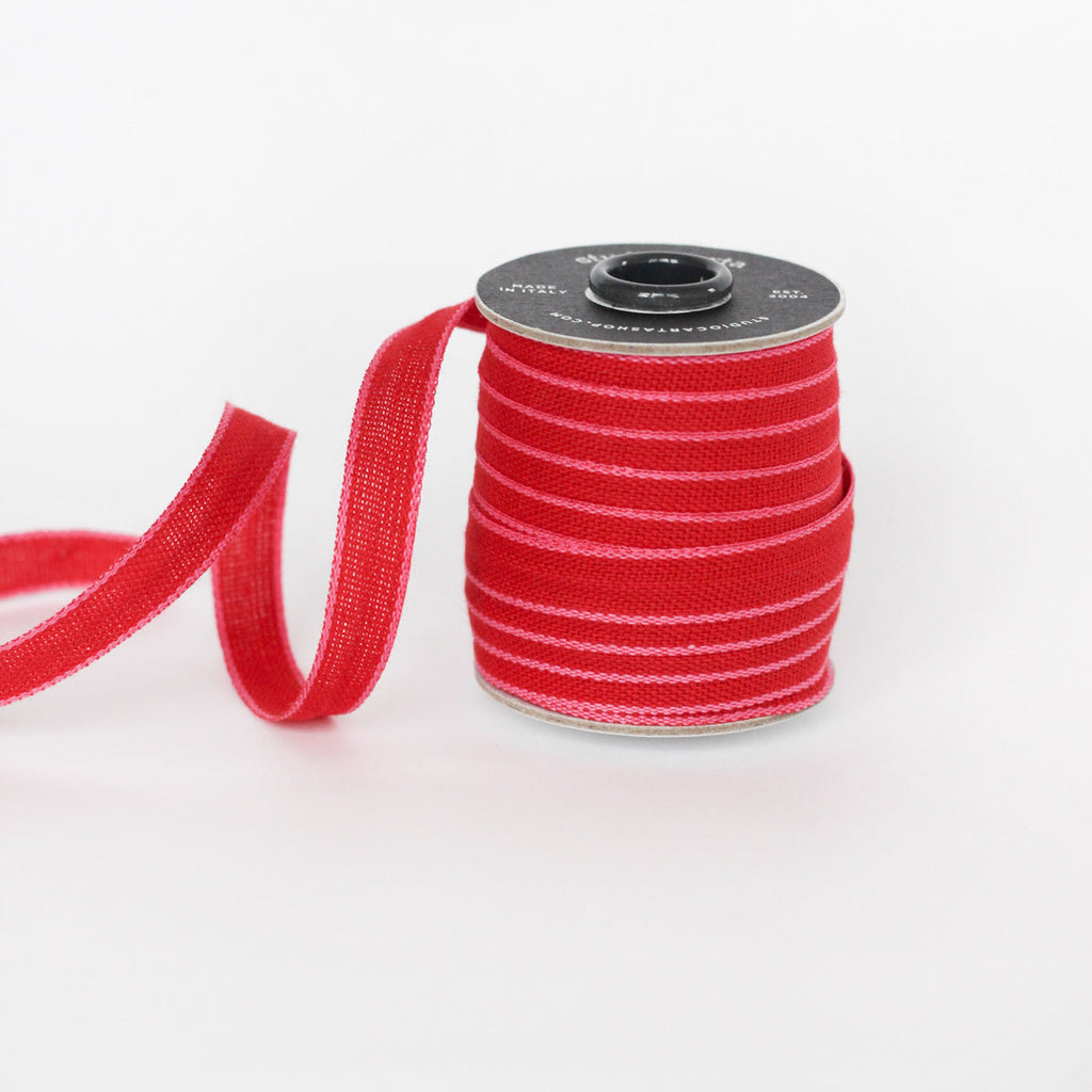 Studio Carta Drittofilo Cotton Ribbon - Red & Fuchsia