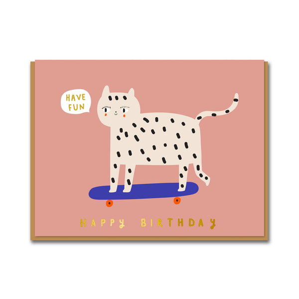 Aless Baylis Snow Leopard Birthday Card