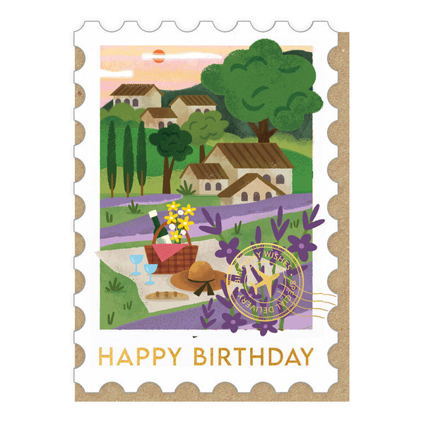 Stormy Knight Provence Stamp Birthday Card