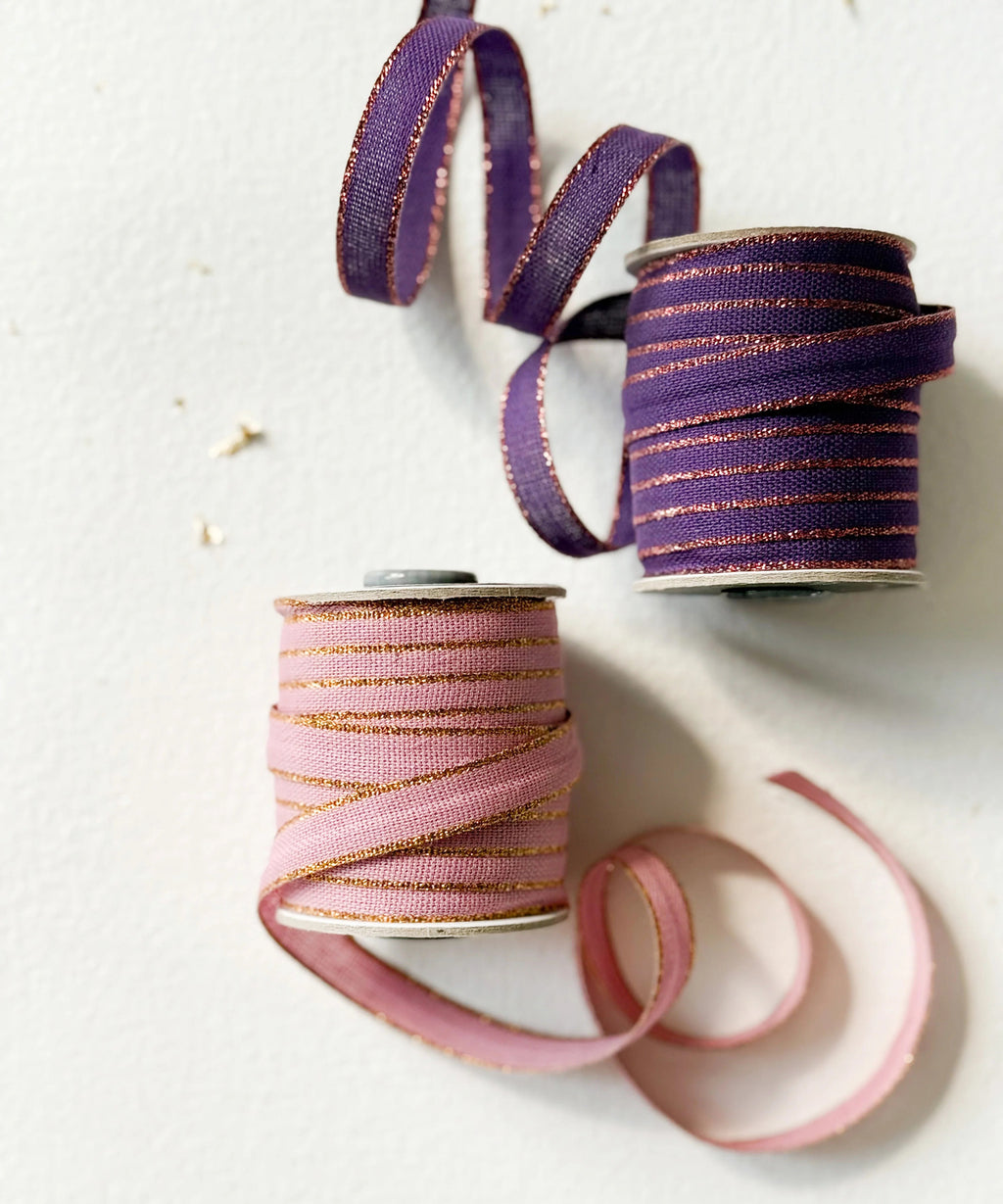 Studio Carta Drittofilo Cotton Ribbon - Plum/Copper