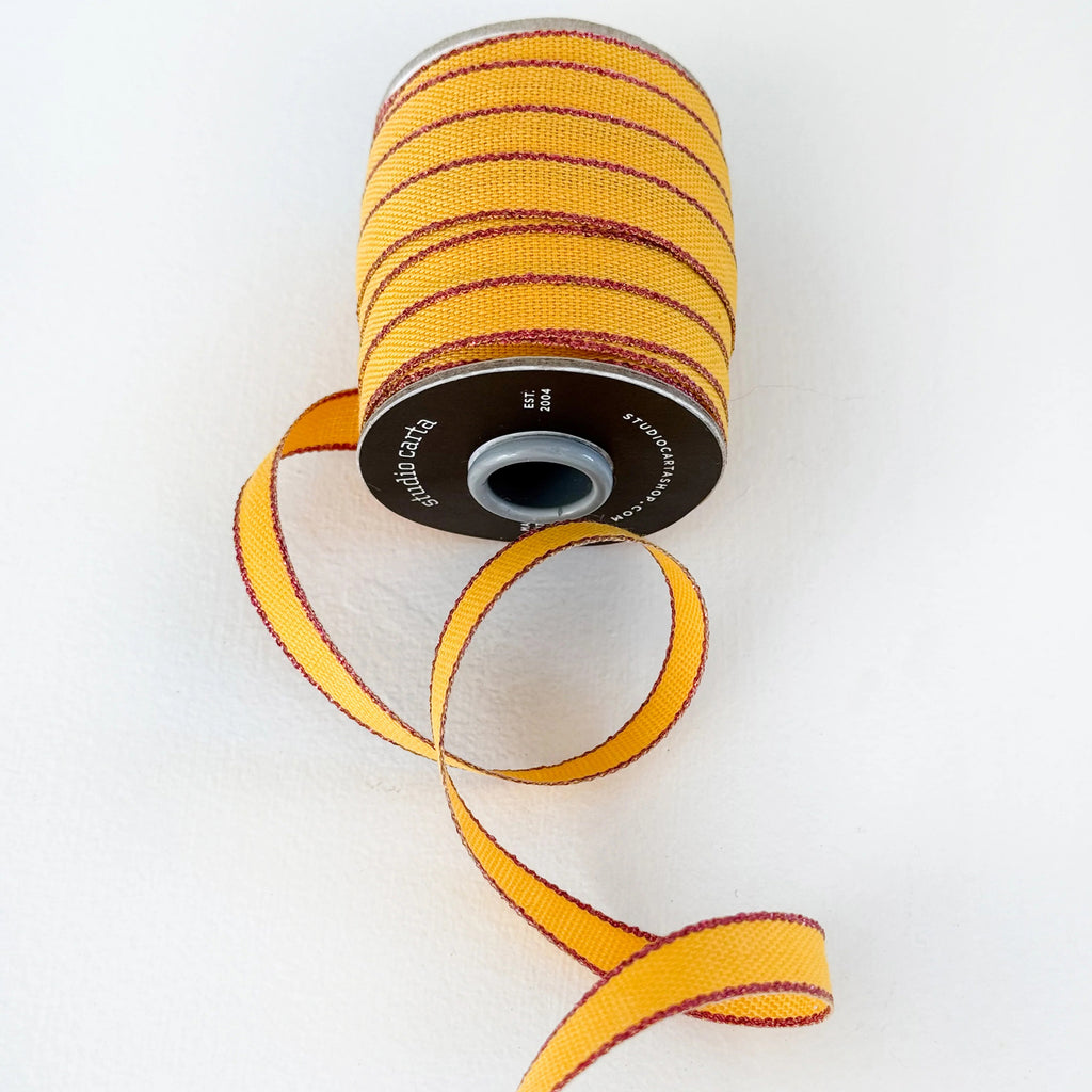 Studio Carta Drittofilo Cotton Ribbon - Marigold/Berry