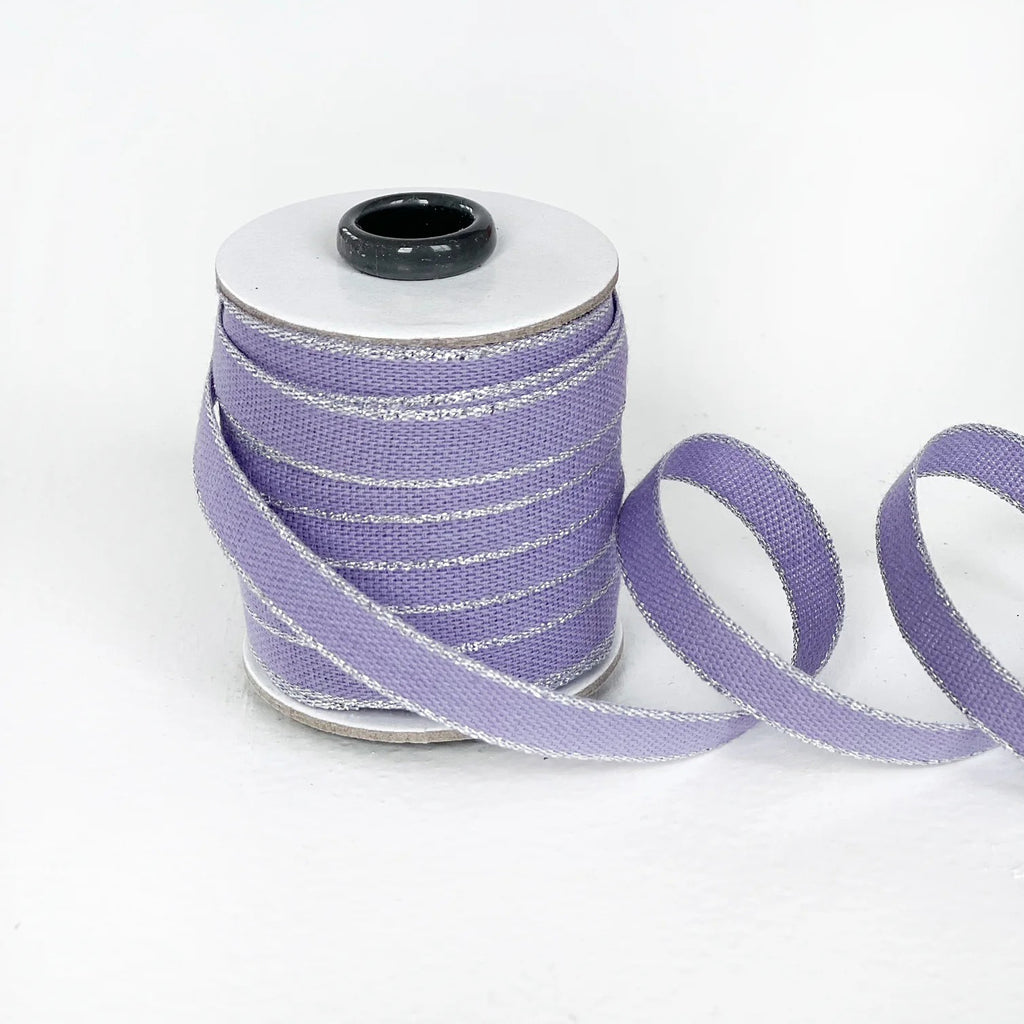 Studio Carta Drittofilo Cotton Ribbon - Lavender/Silver