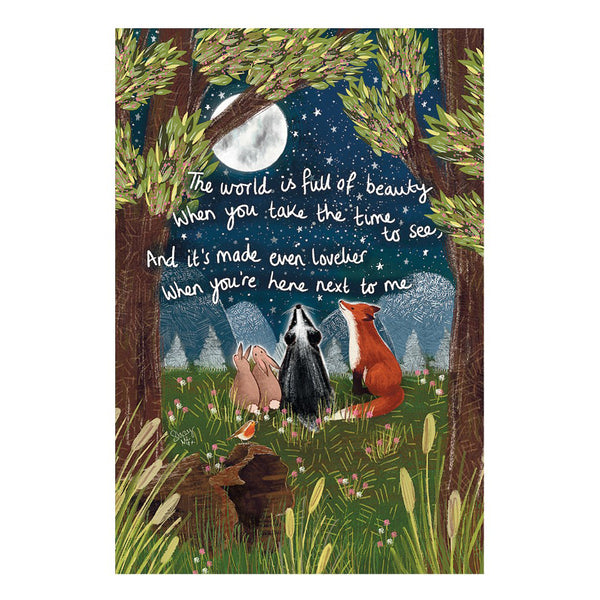 The Art File World Full Of Beauty Fox & Friends Card