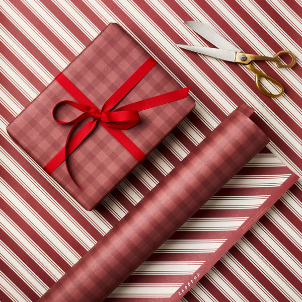 Cadeaux Paperworks - Elizabeth Gingham | Natasha Stripe Christmas Gift Wrap