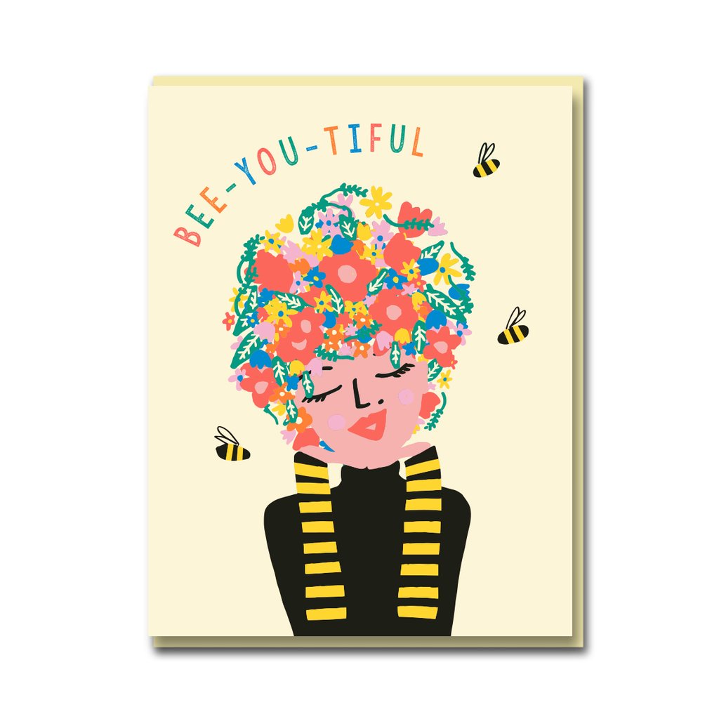 Emma Cooter Flower Head Girl Birthday Card