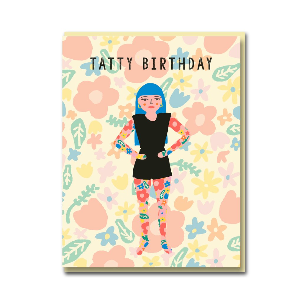 Buy Happy Birthday Card Rose Print Tattoo Style Card Online in India  Etsy