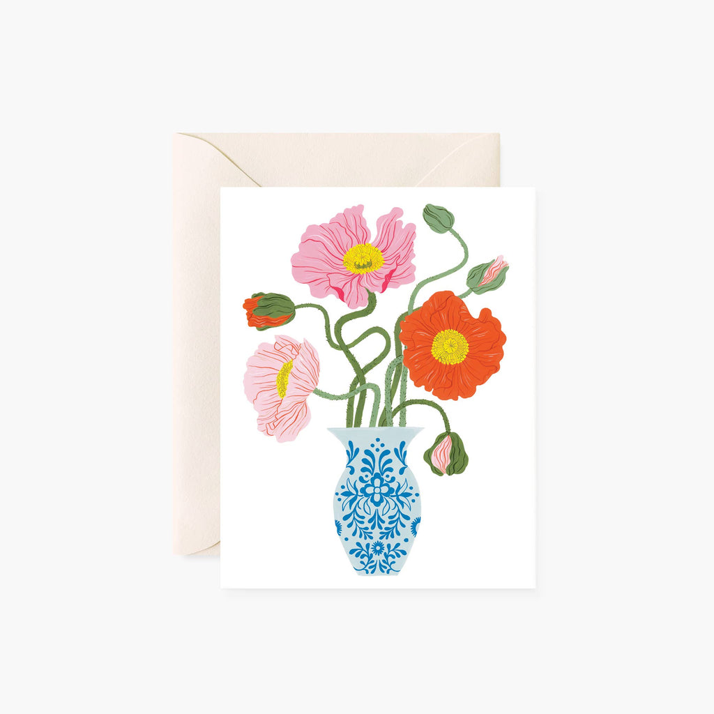 Botanica Paper Co. - POPPY VASE Card