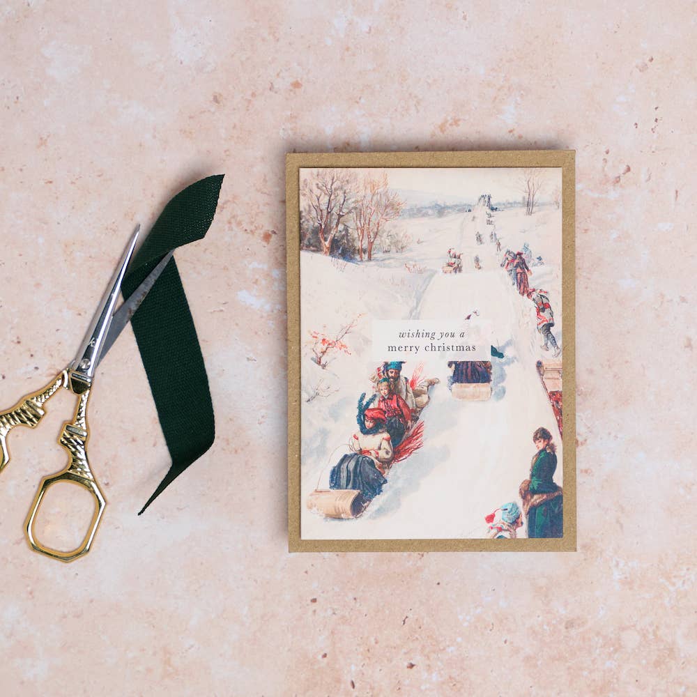 Katie Leamon - Relove Tobogganing Christmas Mini Card