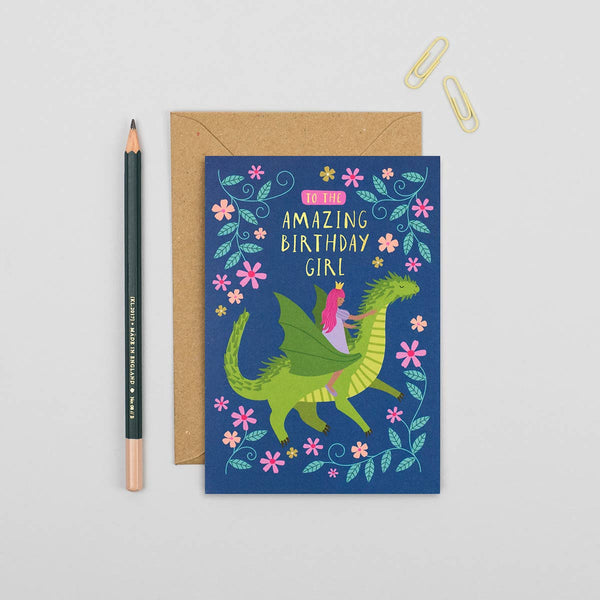 Mifkins - The Princess and the Dragon Birthday Card