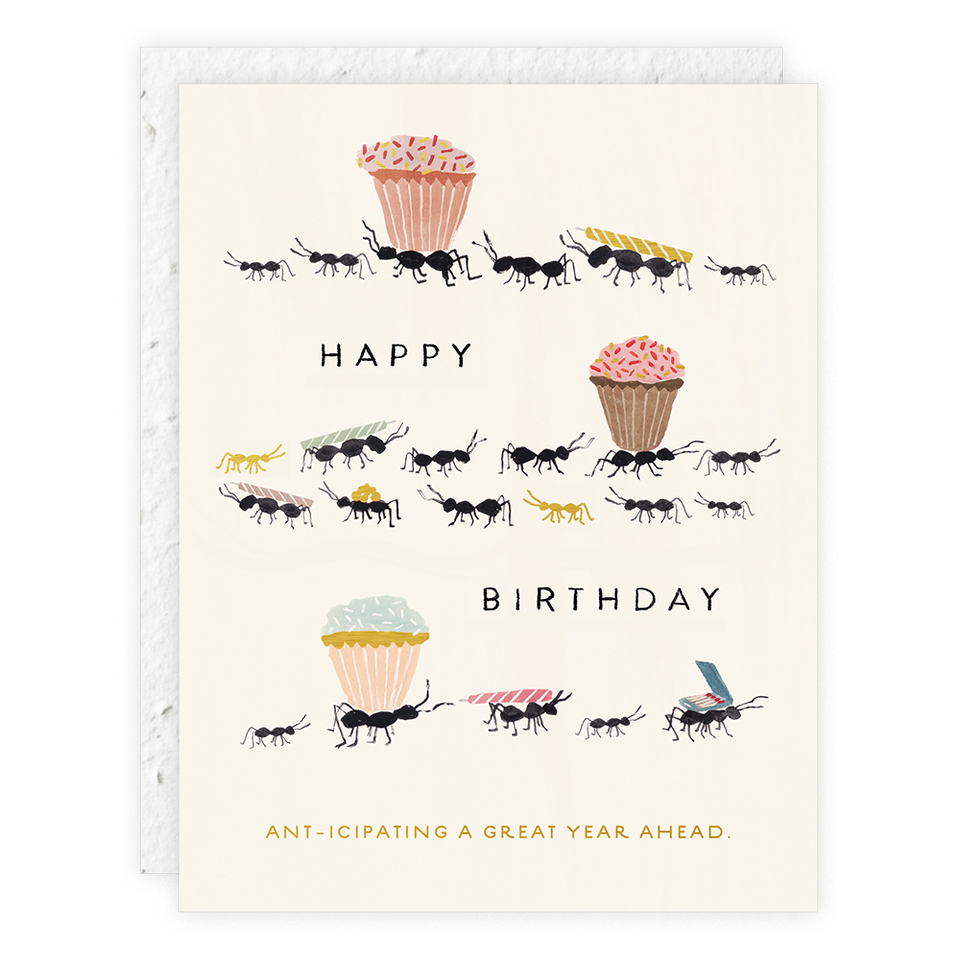 Seedlings - Ant-icipating A Great Year - Birthday Card